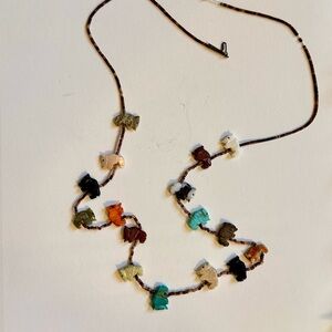 Vintage Buffalo Beaded Necklace